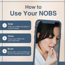 NOBS Toothpaste Tablets - Nano Hydroxyapatite, Fluoride Free, Plastic Free,  Travel Friendly - Remineralize With NHA - 查看 6
