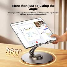 360° Metal Tablet & Phone Stand, Hollow Ventilated Design For Better Heat Dissipation, Stable Holder - View 4
