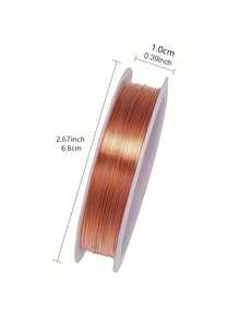 1 cuộn dây bện trang sức 0.5mm, dài 5.5m mỗi cuộn, nhiều màu sắc để lựa chọn, thích hợp để tự làm vòng cổ, vòng tay, bông tai, đồ trang sức, gói quà, đồ thủ công làm vườn, v.v. - Một kích thước phù hợp với tất cả - Xem 2