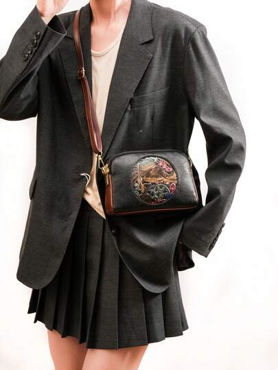 Bag Bag 2026 New Retro Chinese Style Western Style Shoulder Bag Female Fashion Middle-Aged Mother Bag Multi-Layered Large-Capacity Textured Crossbody Bag