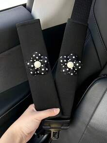 2件装花卉雪纺汽车安全带肩垫，防滑防摩擦肩套 - 護肩 - 查看 5