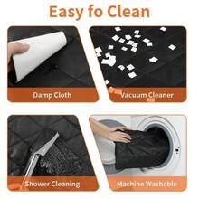 1pc Waterproof Pet Seat Cover Protector For Car Backseat, Black, Washable, With Center Console Opening, Scratch-Resistant, Stable Pet Car Mat - 1pc Car Rear Seat Pet Cushion - View 11