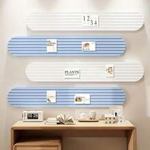 4pcs/Set Soft Cork Board, Nordic Minimalist Style Decorative Felt Board, Multi-Color Combination, Multi-Functional Wall Decor, Reusable, No Drilling Required, Non-Damaging To Walls, Can Insert Pins, Suitable For Home, School, Office Decoration, Photo/Message Display Board, School Supplies, Back To School, Christmas, Halloween, Valentine's Day, New Year, Birthday, Anniversary Romantic Decor - 60*15 cm - View 3