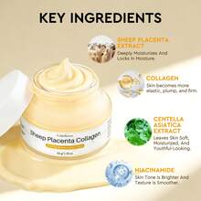 羊胎素面霜，蕴含羊胎素+胶原蛋白+植物角鲨烷，提拉紧致，改善面部皱纹、法令纹、颈纹，提亮肤色，适合熟龄肌肤，高端奢华面部护肤品 - Collagen - 查看 3