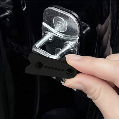 4pcs Car Door Soundproof Shock Absorbing Pads, Silicone Buffering Anti-Collision Mats, Noise Reduction, Weatherproof Protection, Universal Car Modification Accessories