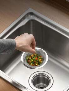 1/2/3 pezzi Filtro per lavandino in acciaio inossidabile, Filtro per scarico del lavello da cucina, Raccoglitore di rifiuti alimentari adatto alla maggior parte degli scarichi del lavello, Cestello filtro per lavello da cucina, Accessori per la cucina, Gadget da cucina, Accessori per il bagno, Coperchio per scarico del bagno - Multicolore - Visualizzare 2