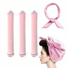 Lazy Heatless Curling Headband Soft Elastic Hair Curler Sleep Curling Tool With Hook - Multicolor - View 10