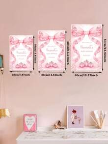 Bảng chào mừng tiệc mừng em bé theo yêu cầu - Trang trí tường hình quả bí ngô màu hồng in tên và chữ, khung dọc hiện đại/vải không khung, phù hợp cho phòng khách, nhà bếp, quà tặng thông báo em bé chào đời, in phẳng 2D. - Nhiều màu 6 - Xem 9