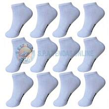 Kit With 18 Pairs Of Unisex White Cotton Ankle Socks - 白色的 - 查看 4