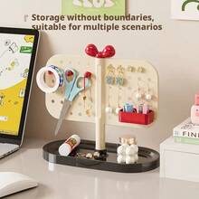 1个蝴蝶形洞洞板首饰收纳架，可DIY定制，可收纳耳环、项链、手表，适用于多种场景，方便取用，让首饰一目了然。 - 米色 - 查看 5