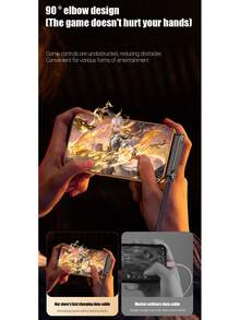 合金金属支架 Type-C 手机充电线，带手机支架，快充数据线，妇女节周年纪念礼物 - 黑色 - 查看 10