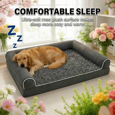 1 cuccia ortopedica extra large di lusso per cani - Divano per gatti rimovibile e lavabile in lavatrice, cuscino invernale caldo e soffice per cani, morbido e accogliente, adatto per Golden Retriever, Corgi, Pastore tedesco, Labrador e altre razze da 15 a 50 kg. Inserto d'arredo ideale per animali domestici: un regalo perfetto per i cuccioli pelosi per l'Oktoberfest, Natale, Epifania e Natale!