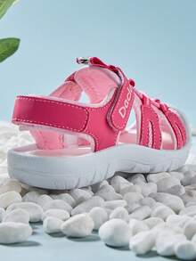 儿童休闲运动凉鞋，轻便时尚儿童户外凉鞋，男女童均适用 - 玫紅色 - 查看 7