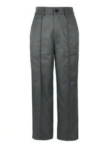Women's Solid Color Button Pocket Zipper Elegant Multifunctional Suit Pants, Suitable For Commuting, Spring/Summer - Dark Grey - View 2