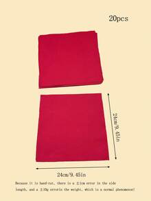 20pcs Linen Cross Stitch Fabric, Red/Gray/Black Optional, 25*25cm, Suitable For DIY Embroidery Patterns, Placemats, Coasters - Imitation Linen 25*25cm - View 11