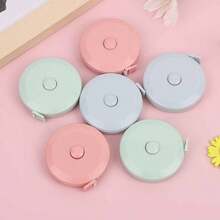1pc Soft Retractable Ruler, Body Measurement Tape For Sewing, Knitting, Crafts, Weight Loss, Black Double-Sided Flexible Ruler - Multicolor - View 10