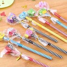 5/15/30/50/100支卡通造型橡皮铅笔，创意儿童学生铅笔，可爱橡皮铅笔 - 学习用品，学习奖励，礼物（颜色随机）（铅笔图案可能因批次而异），开学季 - 彩色 - 查看 7