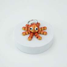 1个印花章鱼，章鱼钥匙扣，可活动关节章鱼模型挂件 - 户外展示 - 礼物交换 - 情人节、圣诞节、万圣节、复活节礼物 - 彩色 - 查看 11