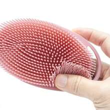 2/1pc Soft Silicone Bath Scrub Brush, Suitable For All Skin Types. Effectively Cleans Body Dirt,, Calluses And Skin. Produces Rich Foam For Clean And Smooth Skin. Suitable For Showering, Bathing, Personal Hygiene Cleaning And Care. Port - A - View 8