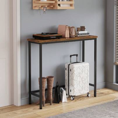 Narrow Console Table Small Entryway Table Thin Sofa Side Display Table For Hallway, Bedroom, Living Room, Foyer