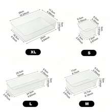 Caixa Organizadora Transparente Com Gavetas (1 Peça, 4 Peças, 7 Peças, 8 Peças Ou 12 Peças), Ideal Para Penteadeira, Banheiro, Quarto, Mesa De Cozinha, Cosméticos, Produtos Para A Pele, Joias E Artigos De Papelaria. Organizadora Multifuncional Que Economiza Espaço E É Um Ótimo Presente De Verão Para Mulheres. - Claro - Ver 3