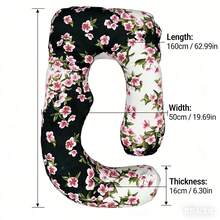 Pregnant Woman Pillow, U-Shaped Full Body Pillow-Detachable Pillowcase Extra Large Size-Gray-Sleeping Pregnant Woman Pillow-Adult Body Pillow, Pregnant Woman Pillow And Pregnancy Essential Mother Day Gift - Hoa lớn - Xem 6