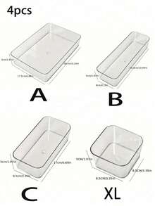 11pcs/9pcs/5pcs/4pcs/1pc Transparent Drawer Style Storage Box, Makeup Organizer Box, Drawer Type Sorting Storage Box, Desktop Sorting Storage Box, Suitable For Storing Face Masks, Lipsticks, Perfumes, Makeup Brushes, Eyeshadows, Skincare Products, Kitchen Utensils, Snacks, Stationery, Room Decor, Home Decor, Bathroom Decor, Wardrobe Organizer - Multicolor - View 7