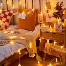 1pc Room Wall Decor Photo Clip LED String Lights, Girls Bedroom Wall Decor Light, Couple Anniversary Wedding Birthday Party Decoration Light - Transparent - View 16