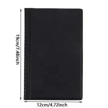 120/180/240/300张容量名片夹整理器，男女通用便携式名片盒，专业名片夹，黑色 - 黑色 - 查看 5