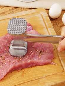 1pc Double-Sided Meat Tenderizer, Aluminum Alloy Steak Pounder Tool - Multicolor - View 3