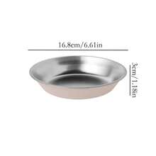 shuo ni mao yi Stainless Steel Dog Bowl Anti-Overturning Pet Bowl Cat Bowl Food Bowl Water Bowl Silicone Bottom Anti-Slip Pet Food Basin Stainless Steel Material Easy To Clean Cat Food Bowl Dog Food Bowl - 500ml - View 3