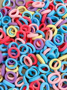 100/200/300/400pcs Seamless Nylon Elastic Hair Ties, No Damage To Hair, Suitable For Women And Men, Black Brown Multi-Color Neutral Hair Bands Hair Ropes, Suitable For Thick Thin Curly Straight Hair, Non-Slip Soft, Suitable For Sports Fitness Yoga Running Daily Work Travel Office, Ideal Gift For International Women's Day, St. Patrick's Day, Easter, Mother's Day, Birthday, Anniversary - Multicolor - View 5