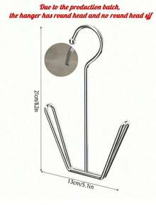 1-20件装不锈钢鞋架，家用鞋架，户外阳台防风挂钩，鞋子晾干架 - 銀色 - 查看 4