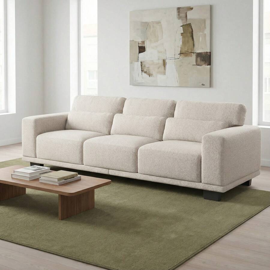Dreamsmith 40-89in Multi Seater Sofa Couch Sleeper Sofa Bed, Convertible Futon Sofa Bed Couch Bed Sofa Cama, Modern Comfy Lounge Chair With Deep Seats Wide Armrests Thick Cushion, Removable Washable Covers, Murphy Bed Alternative Living Room Furniture For Home Bedroom,White - 米色 - 查看 1