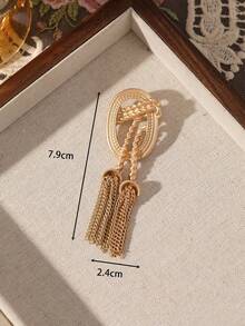 1枚复古创意奢华胸针，服装徽章配饰礼品 - 金合金材质，优雅高端装饰，适用于外套、连衣裙、珠宝礼品、服装配饰，做工精湛 - 穗 - 查看 2