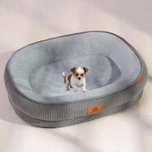 1pc Dog Bed, All Season Washable Medium Dog Sleeping Mat, Super Soft Fabric - Grey - View 18