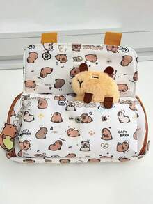 Carpe Diem翻盖铅笔盒，卡通多层大容量铅笔袋，学生桌面文具收纳，返校礼物，学生用品 - 卡皮巴拉筆袋 - 查看 7