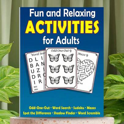 1pc, 20 Pages, Combination Activity Book, Word Search, Dot-To-Dot Drawing, Sudoku And More Mini Games, Leisure Entertainment, All-In-One, Can Be Used As A Gift (Pen Not Included)