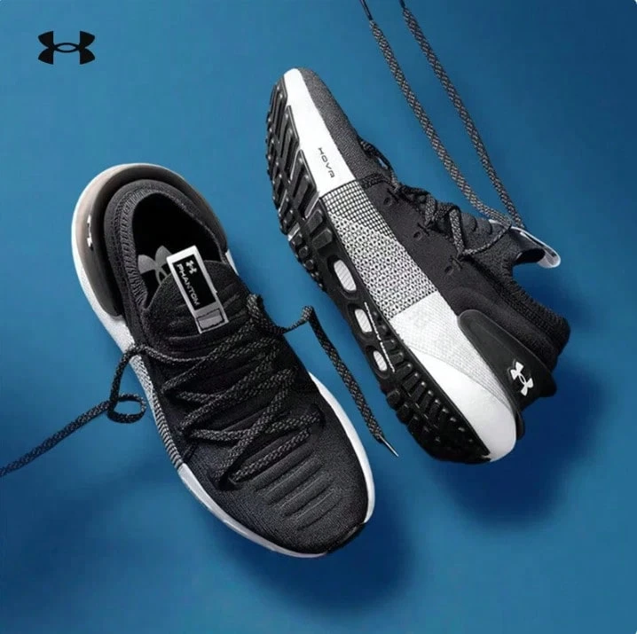 Under Armour Zapatillas deportivas ligeras HOVR Phantom 3 para hombres, zapatillas de running con amortiguación suave - Negro - Ver 1