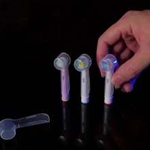 6pcs Dustproof Toothbrush Cover, Electric Toothbrush Cover, Portable Toothbrush Head Box Protective Cover, Toothbrush Cover Protective Cover, Oral Dual Electric Toothbrush Cover, Electric Toothbrush Replacement Travel Toothbrush Cover, Household Toothbrush Cover, Back To School Travel Camping Supplies, Home School Cleaning Supplies, Cleaning Tools, Household Small Tools - Clear - View 5