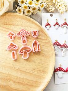 Molde de corte de arcilla polimérica de alta precisión con forma de hongo, herramienta de molde de arcilla blanda para hacer pendientes y joyas hechas a mano, molde de cuchillo de precisión - Accesorios artesanales - Adecuado para fabricantes de joyas y artesanos - Regalo ideal para entusiastas del DIY - TH23 - Ver 5