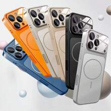 1个苹果独家磁吸式大窗口17 Pro Max手机壳（升级版） - 兼容 17/17 Pro Max/16/15/14/13 Air，磨砂表面，支持无线充电 - 銀色 - 查看 2