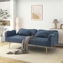 Futon - Blu grigio + schiuma + 2 posti - Visualizzare 3