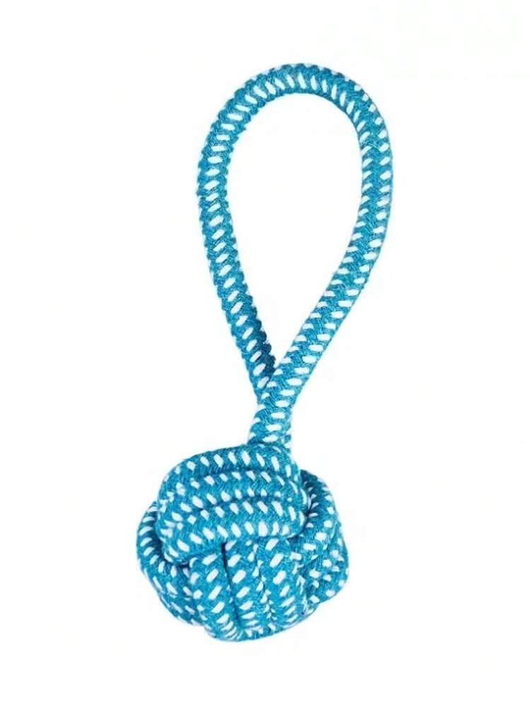 1个重型编织绳狗磨牙玩具 | 纹理手柄，互锁绳球，适合爱啃咬的狗狗，有助于牙齿保健和训练，缓解磨牙不适 - 适合玩接球和拔河游戏，多种颜色可选 - 适合小型至大型犬 - 彩色 - 查看 5