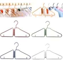 Juego portátil y plegable de 5 perchas con agarre antideslizante y diseño sin rastro, organizador de armario plegable y ahorra espacio para el hogar, dormitorio, caravana, viajes de negocios, apartamento y necesidades de organización - Multicolor - Ver 9