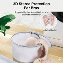1/2pcs Heavy Duty Polyester Laundry Wash Bag, Washer Anti-Deformation Garment Protector, Fine Mesh Zipper Bag For Bras, Lingerie, Hosiery, Delicates, Multiple Sizes, Fits Standard Washing Machine, Durable, Extends Clothing Lifespan, White Honeycomb Mesh With Support Frame To Prevent Deformation - White - View 7