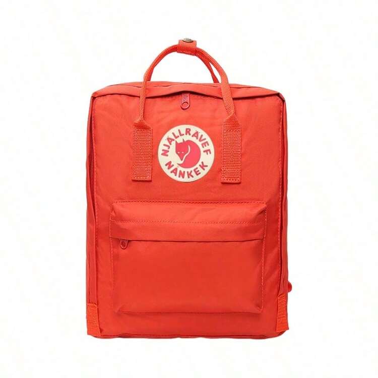 Mochila Fjällräven, mochila Kånken para mujer/hombre, mochila impermeable Fox para exteriores, mochila escolar espaciosa - Rojo - Añade 6