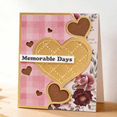 创意爱情封面模具，DIY剪贴簿相册和压花模板，贺卡制作工具，卡片纸切割工艺，礼品卡制作模板模切。