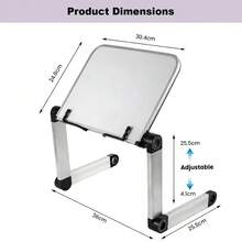 Adjustable Book Holder Stand Lightweight Aluminum Ergonomic Reading & Cooking Book Stand With 360° Rotation For Textbooks Tablets Magazines Recipe Books Office And Home Use - White - View 2