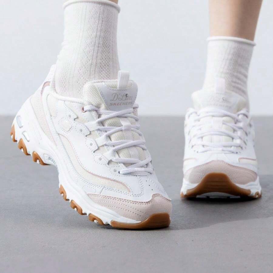 Skechers Women's Thick Sole Panda Sneakers, Fashion Chunky Sneakers, Style No. 150241-WLPK - White/light Red - View 1